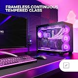 Mars Gaming MCV4 Black, Custom XXL E-ATX Gaming Tower, Frameless Front and Side Tempered Glass Window, Modular Dual Chamber Structure - 2