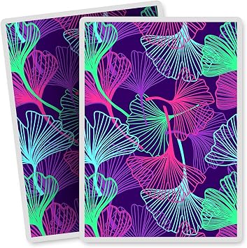 2 x Vinyl Stickers - Rectangle Shape 7x10cm - Pretty Neon Leaves Tropical Pattern Art Print Decal Laptop Tablet Luggage Car Bike Sticker #14317