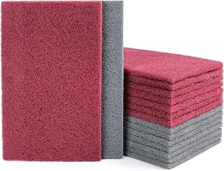 16 Scuff Pad Variety Pack, 8 Each Maroon, Gray, Scuffing, Scouring, Sanding, Cleaning, Blending, Paint Surface Prep Adhesion - 6" x 9" Automotive Auto Body 7447&7448