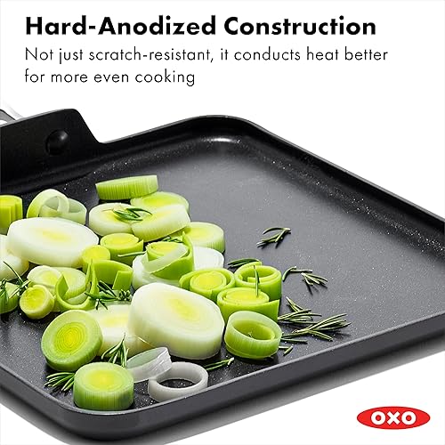 Miniatura 3 de OXO Good Grips Pro - Sartén antiadherente anodizado duro sin PFOA de 11 pulgadas apto para lavavajillas apto para horno mango de acero inoxidable