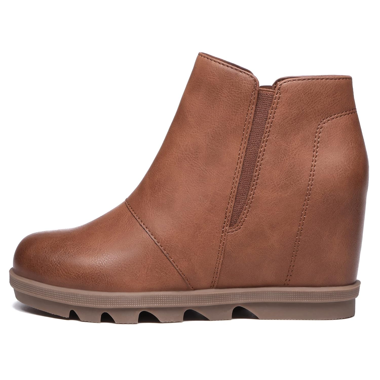 Athlefit Wedge Booties for Women, Hidden Heel