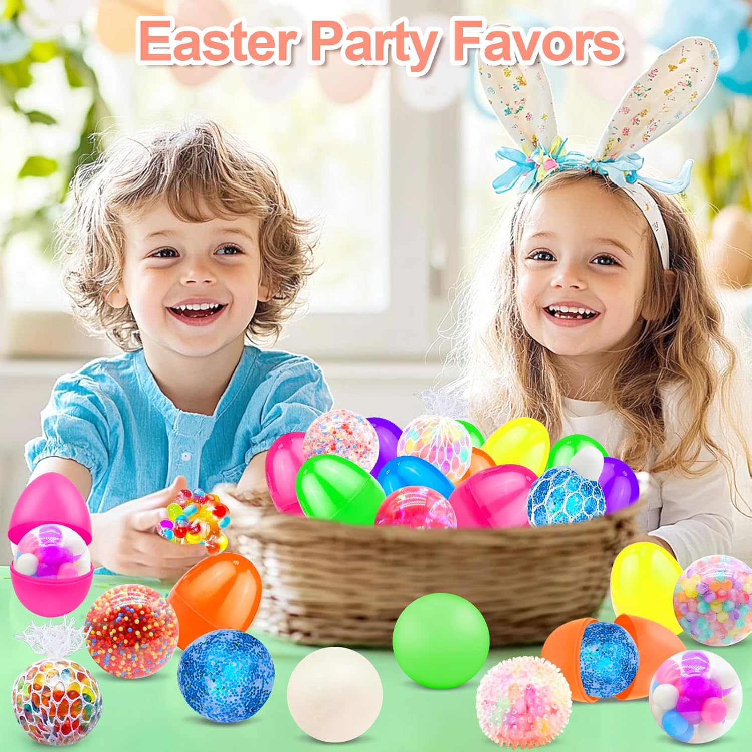 12 Pack 3.5" Easter Eggs Filled with Squishy Toys,12 Styles Stress Balls for Kids Boys Girls,Stress Relief Squeeze Fidget Toys for Easter Basket Essential Stuffers,Hunt Party Favors Gifts - Image 5