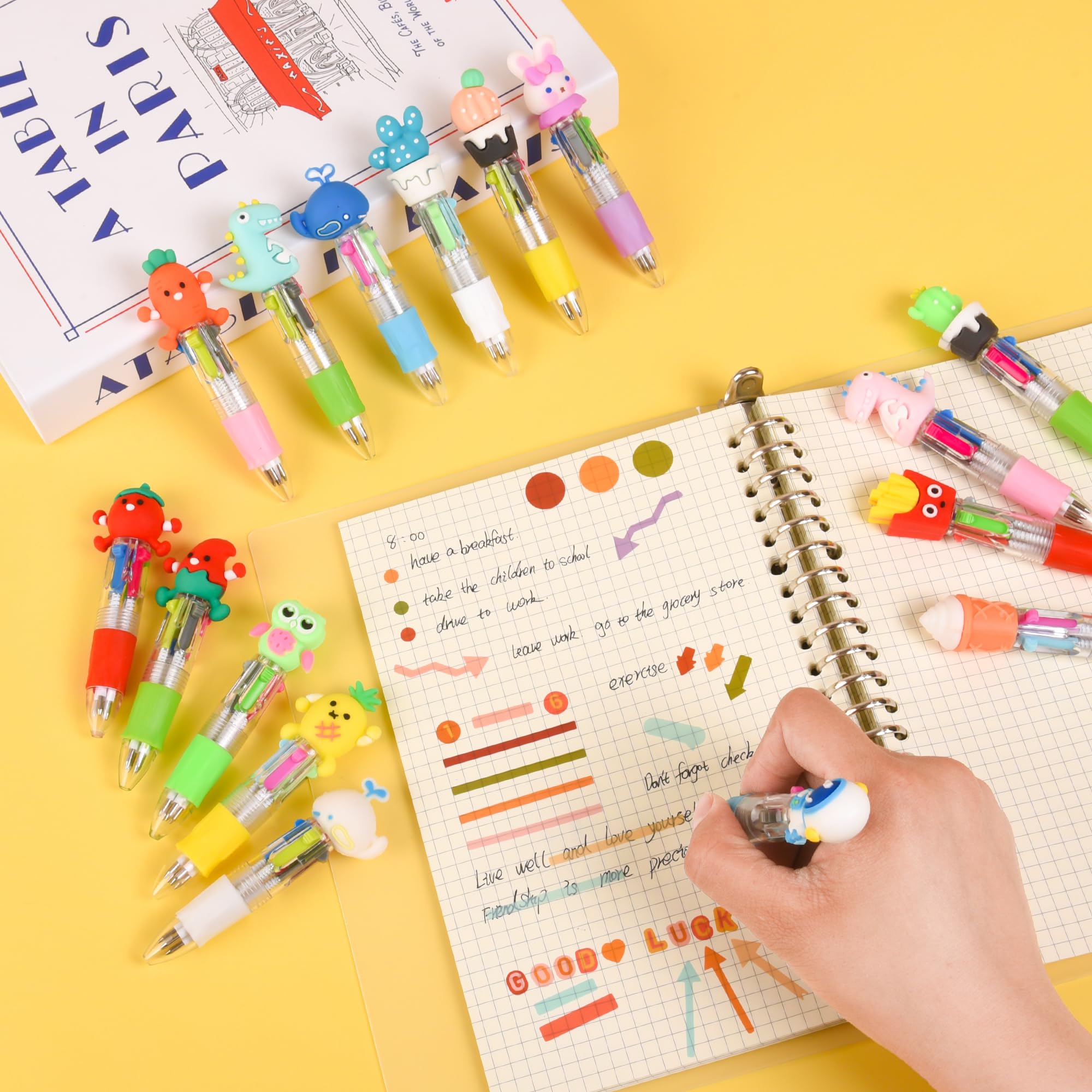 60 Pcs Beadable Pens Bulk Bead Pen Cute Cool DIY Pens Black Ink Ballpoint Pens For Valentine's