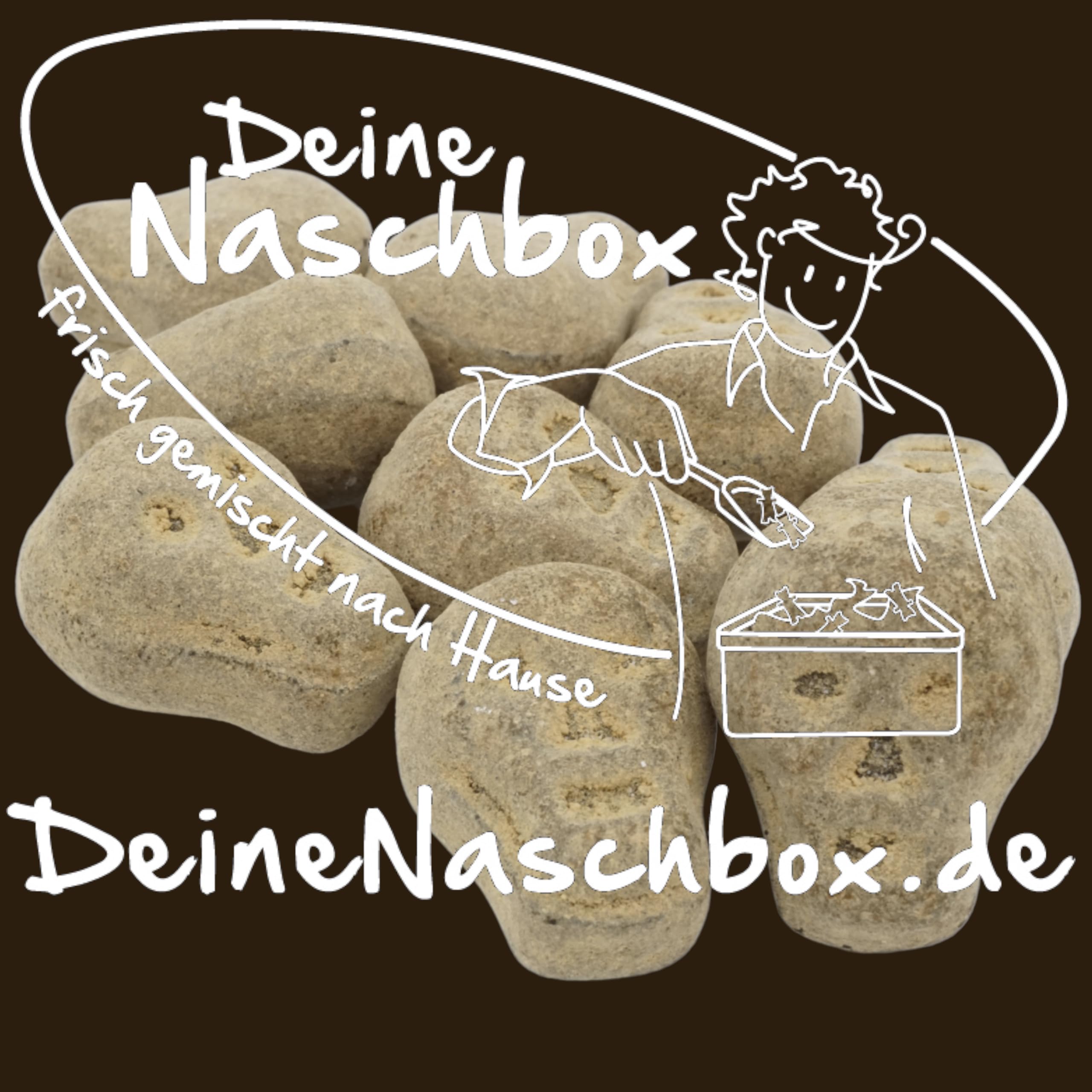 Deine Naschbox | Harte Lakritz Totenköpfe | 3kg Big | XXL Großpackung für Halloween, Gruselpartys & als Geschenk - Schädel mit Salmiakpuder