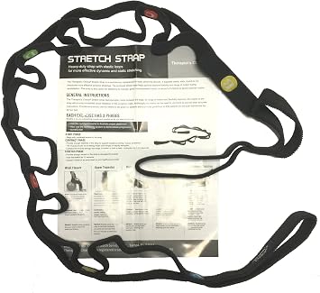 Therapists Choice Stretch Strap with Loops to Increase Flexibility, Dynamic Stretching Tool for Athletes Including Dancers, Cheerleaders, Gymnasts, Runners, Pilates and Yoga Elastic Stretch Band