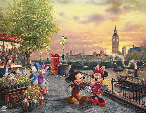 Miniatura 4 de Ceaco - Paquete múltiple 4 en 1 - Thomas Kinkade - Disney - Mickey y Minnie - (4) rompecabezas de 500 piezas