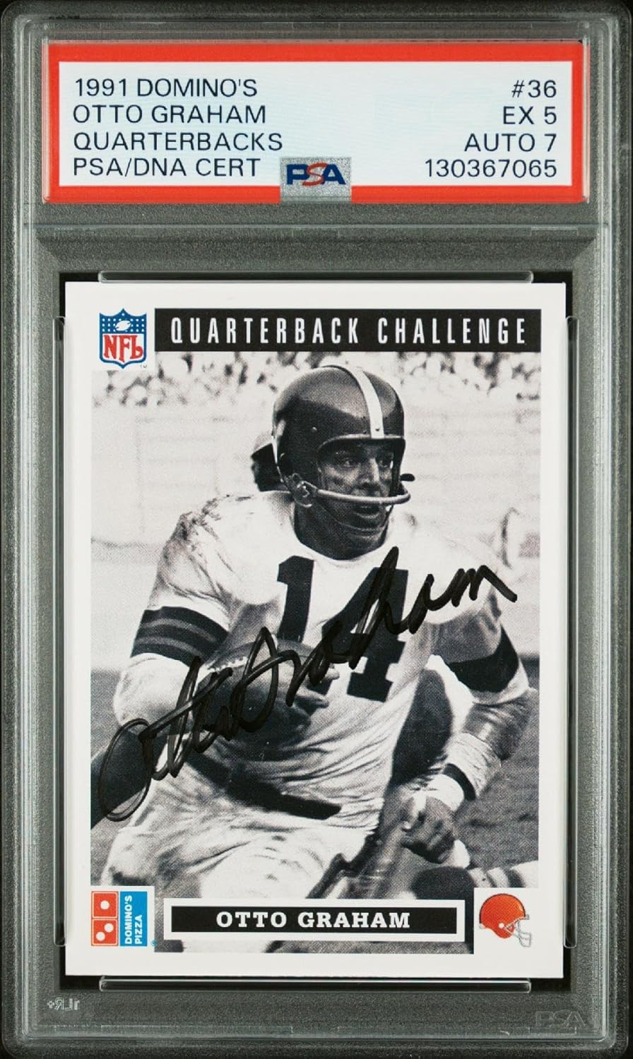 Cleveland Browns Vintage Football Trading Cards Collection, NFL Players Joe Morris Webster Slaughter Otto Graham Autograph PSA Certified