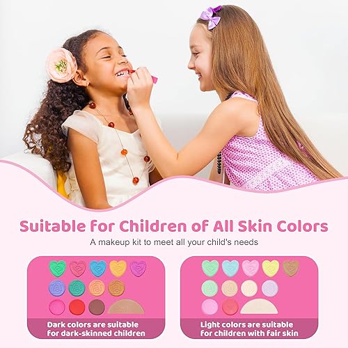 Miniatura 3 de Topsolid Kit de maquillaje para niños para niñas, maquillaje lavable real para niños con espejo, juegos de maquillaje para niñas de 5 a 8 años,