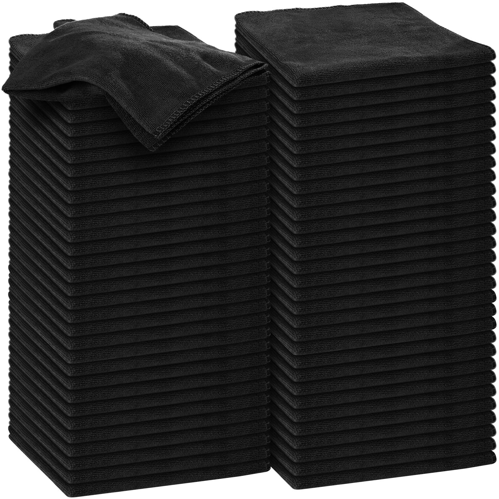Nuenen 60 paños de limpieza de microfibra para automóviles de 15.75 x 15.75 pulgadas, toallas de coche ultra absorbentes, secado reutilizable, suministros de limpieza de coche, casa, cocina, ventana,