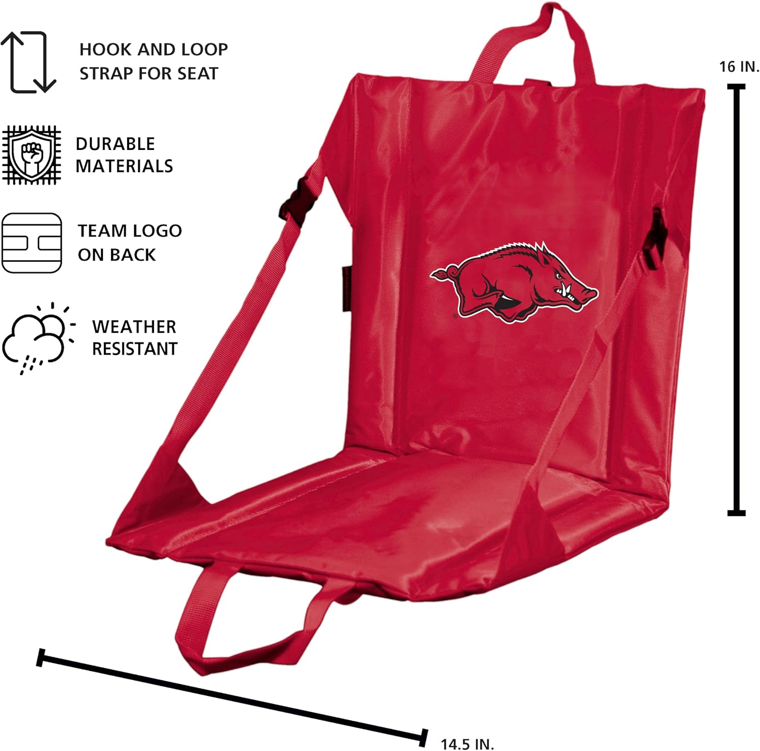 Logo Brands Officially Licensed NCAA Unisex Stadium Seat, One Size, Team Color