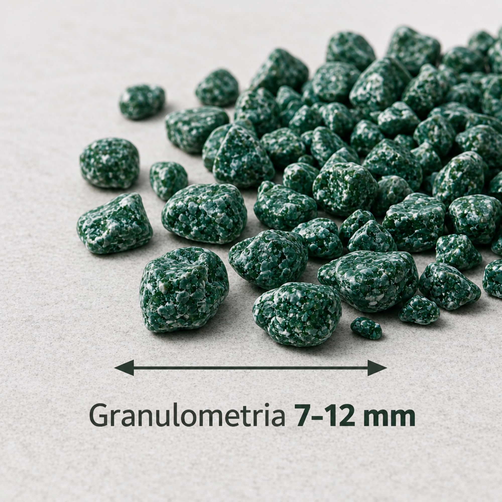 Clorophilla Marmo Verde Alpi Pre-Lavato 7-12 mm – Graniglia Decorativa Naturale per Vasi, Aiuole e Giardini – Pietre Decorative Verdi per Interni ed Esterni (1,5 KG)