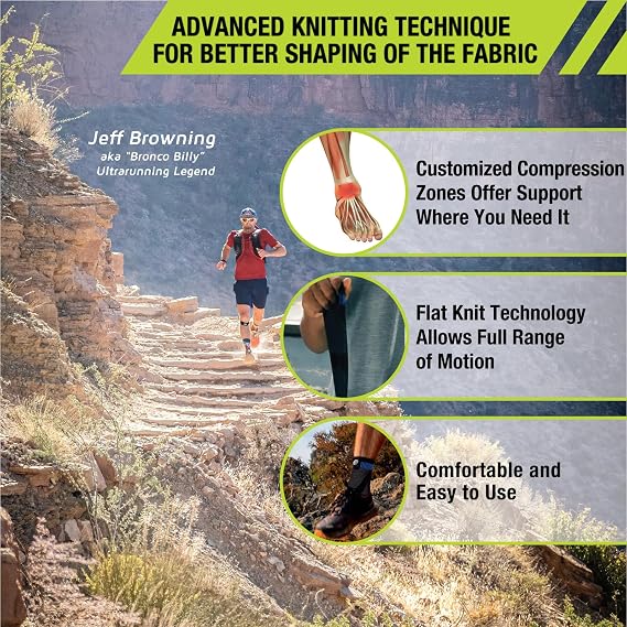 Pro-Tec Athletics 3D Flat Ankle Support, Custom Fit, Breathable Fabric, Multi-Directional Stretch for Support and Flexibility