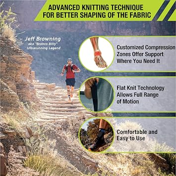 Pro-Tec Athletics 3D Flat Ankle Support, Custom Fit, Breathable Fabric, Multi-Directional Stretch for Support and Flexibility