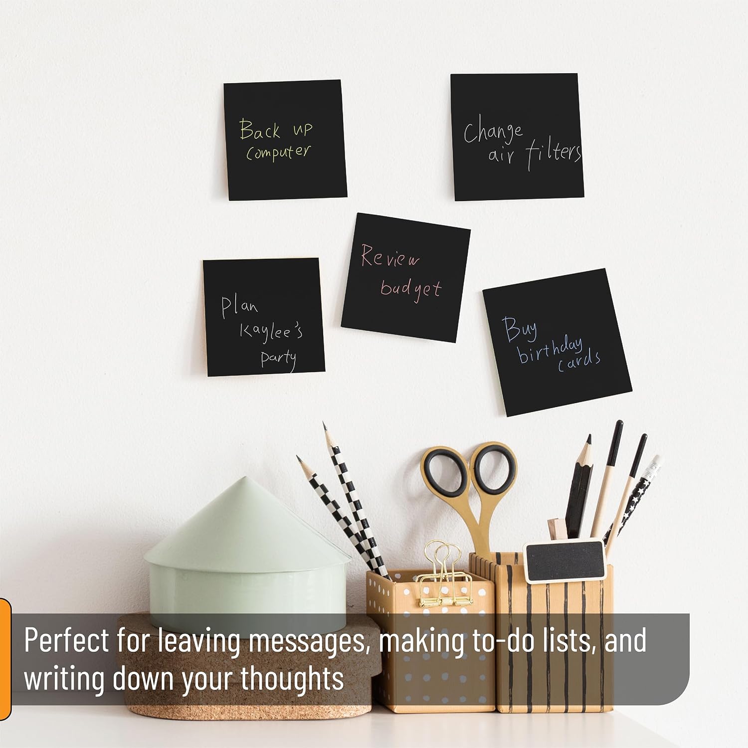 Mr. Pen- Sticky Notes, 3"x3", 12 Pads, 600 Sheets, Black, Sticky Notes Bulk image 4