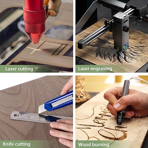 Miniatura 4 de 8 Pack Walnut Plywood Sheets 12x12x18 Inch,3mm Plywood for Laser Cutting & Engraving,Unfinished Wood for Crafts,Wood Burning,Architectural Models