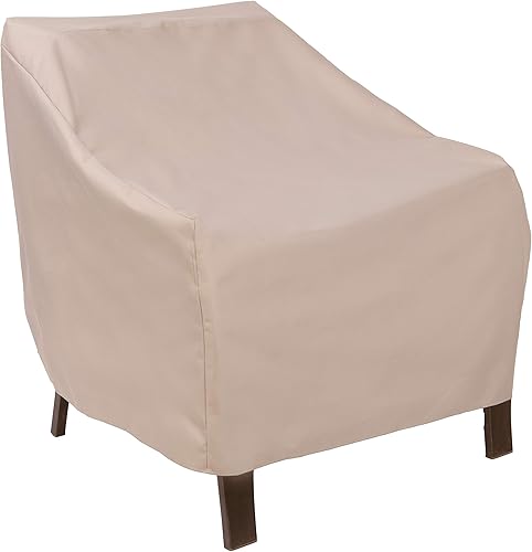 MODERN LEISURE Funda para silla de patio, 27 pulgadas de largo x 34 pulgadas de ancho x 31 pulgadas de alto, beige