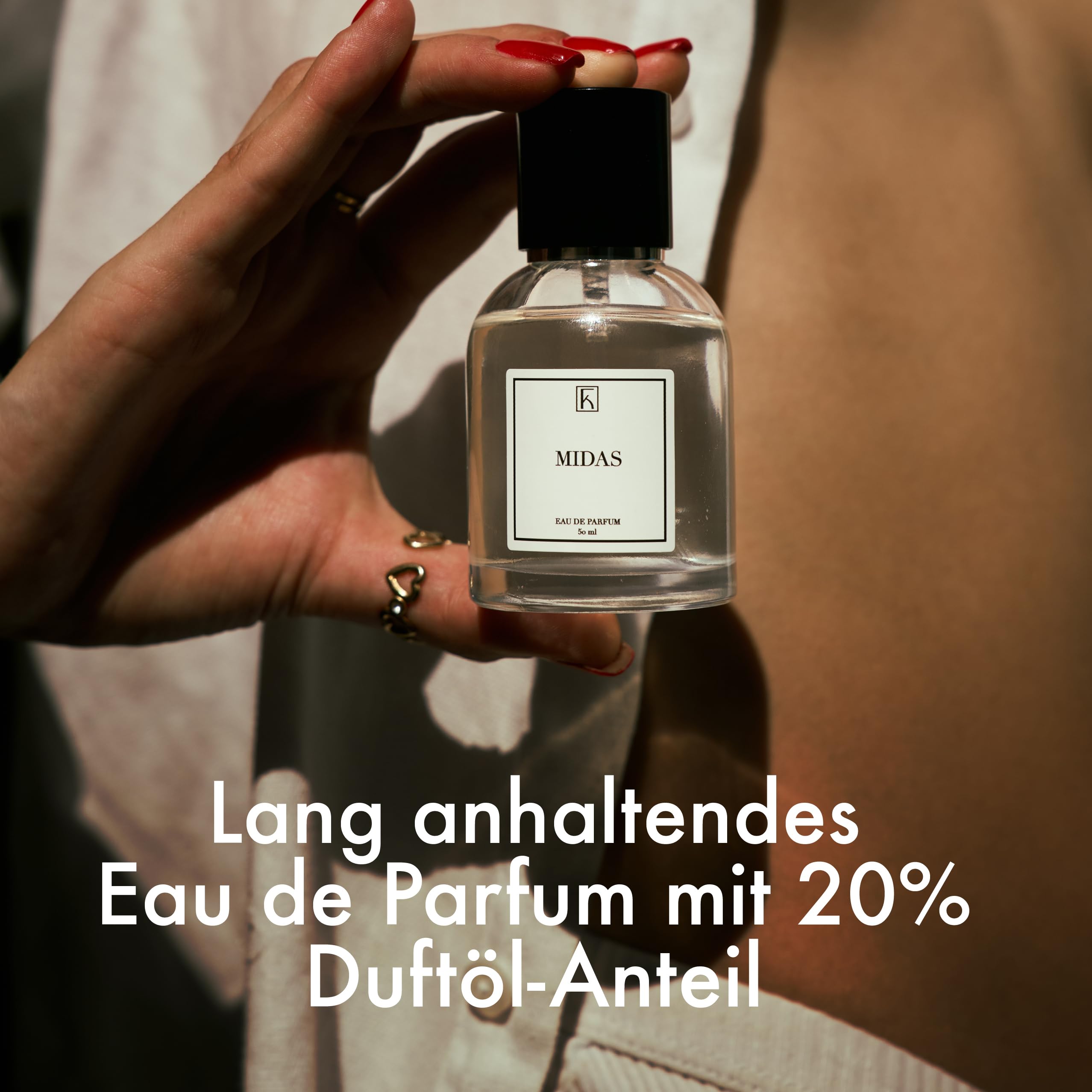 KAZAAR - MIDAS - 50ml - Eau de Parfum für Herren & Damen - Fruchtige Duftnoten von Zitrusfrüchten & warmer Ambra - mit 20% Parfümöl bis zu 8h lang anhaltender Duft - aus Schweizer Manufaktur