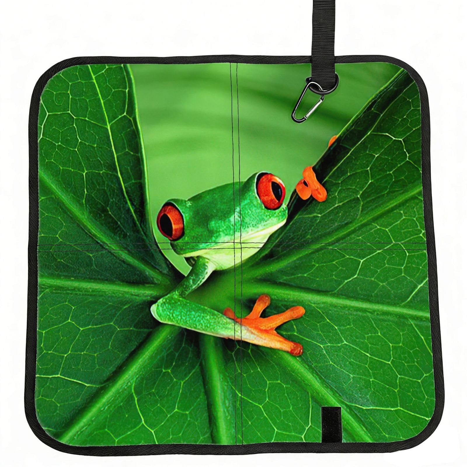 bghdfa Cute Frog Print Outdoor Sitting Mat Waterproof Oxford Cloth Seat Cushion Folding Foam Camping Seat For Picnic