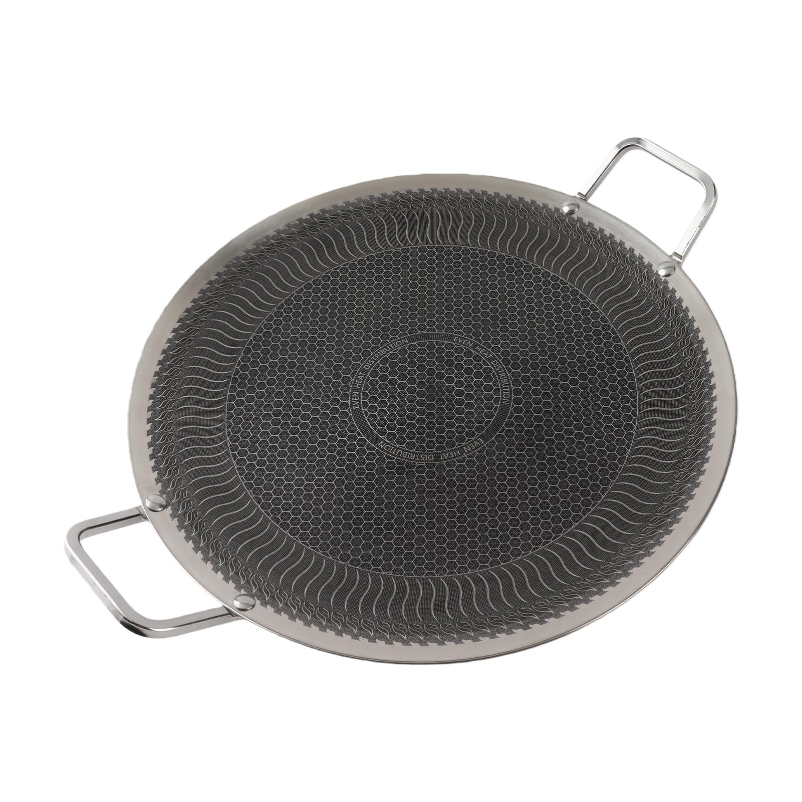 Mingzhe Stal Nierdzewna Koreański Grill Pan BBQ, Powierzchnia (38cm)