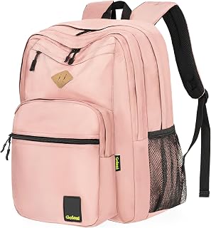 Goloni Backpack for Men Women, 26L Wear-Resistant Water Resistant Backpack for Teens Boys and Girls, Casual Travel Laptop Backpack Flesh Pink