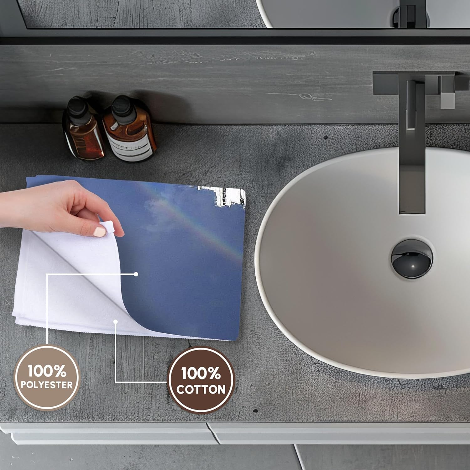 3dRose Cayman Island Rainbow on the Carnival Cruise Insperation 22x30 Bath Hand Pool Towel