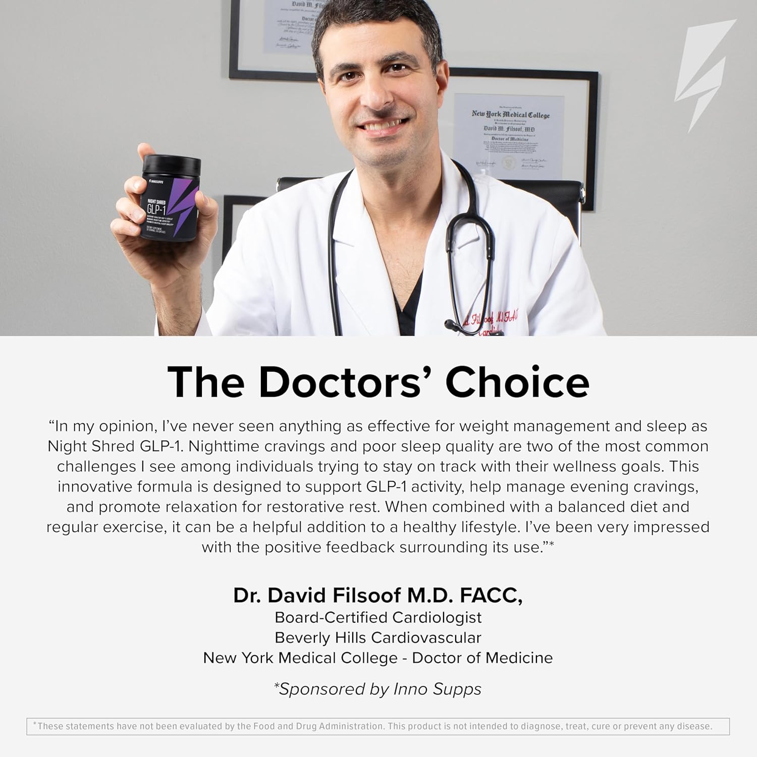 InnoSupps Night Shred GLP-1 - Nighttime Metabolic + Sleep Support* - Akkermansia + Ashwagandha - 60 Capsules. 30 Servings. - Image 8