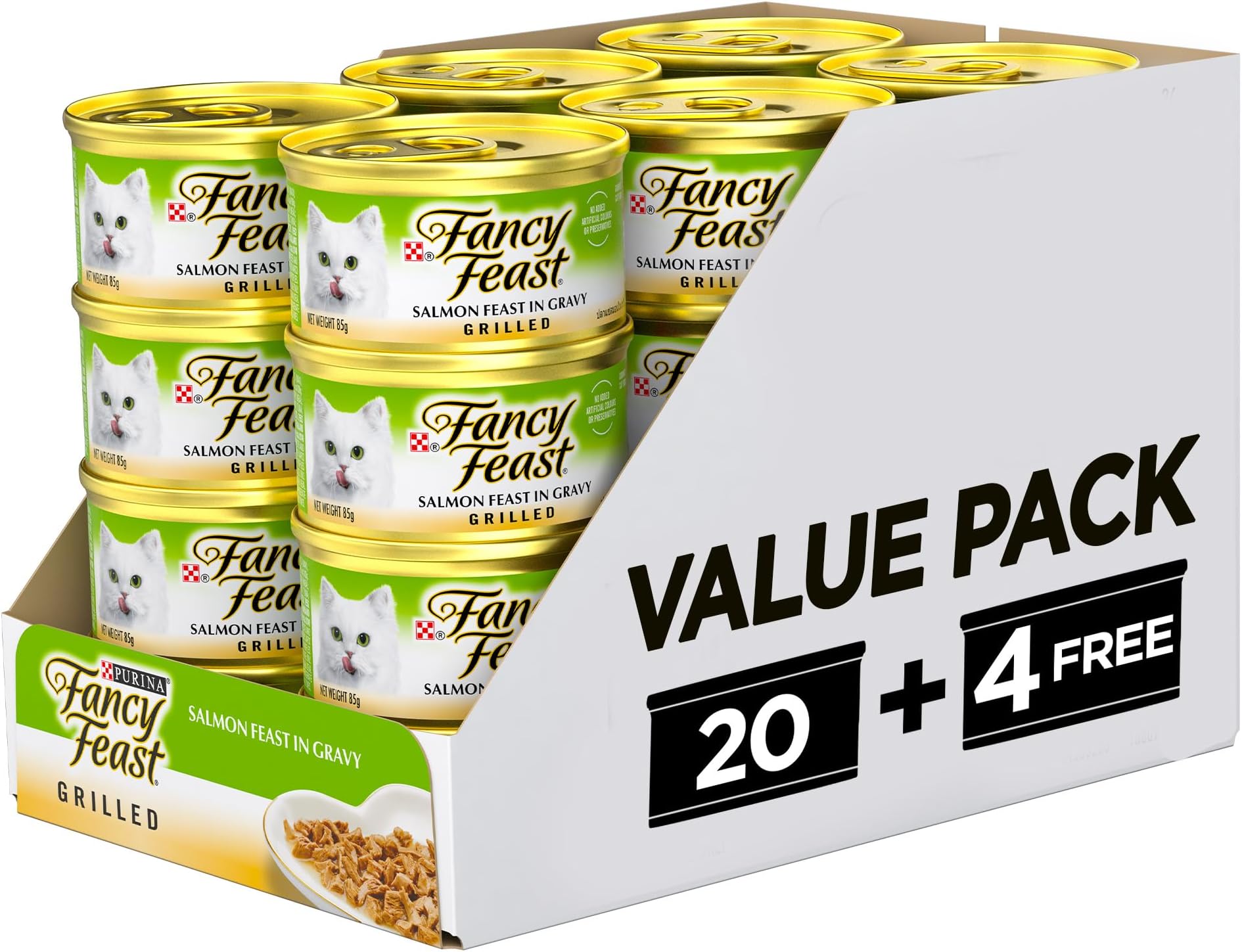 Fancy Feast Grilled Salmon Cat Food Promo Pack (85g) (20+4 Free)