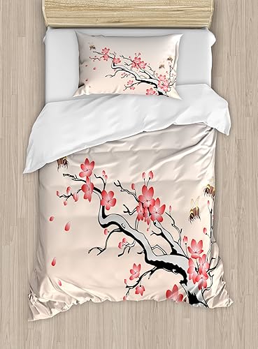 Miniatura 113 de Ambesonne - Funda de edredón multicolor disponible en tres tamaños y en diferentes colores, Tela, Beige, King