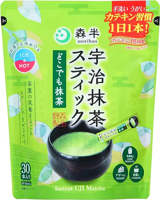 Instant UJI Matcha 1,8 g x 30 Stäbchen – Matcha-Pulver für Getränke & Desserts