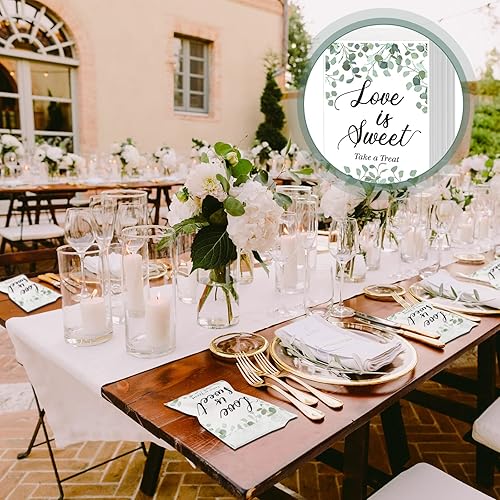 Miniatura 4 de 200 bolsas de bufé de dulces para regalos de boda, bolsas de regalo de boda, bolsas autoadhesivas de regalo de boda, bolsas de papel kraft Love Is