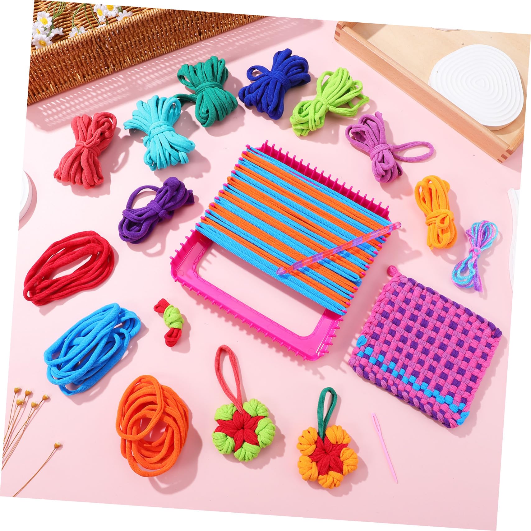 Gatuida Kit De Telar Para Tejer Para Principiantes Incluye Agarraderas Bucles y Repuestos Para Manualidades Niñas