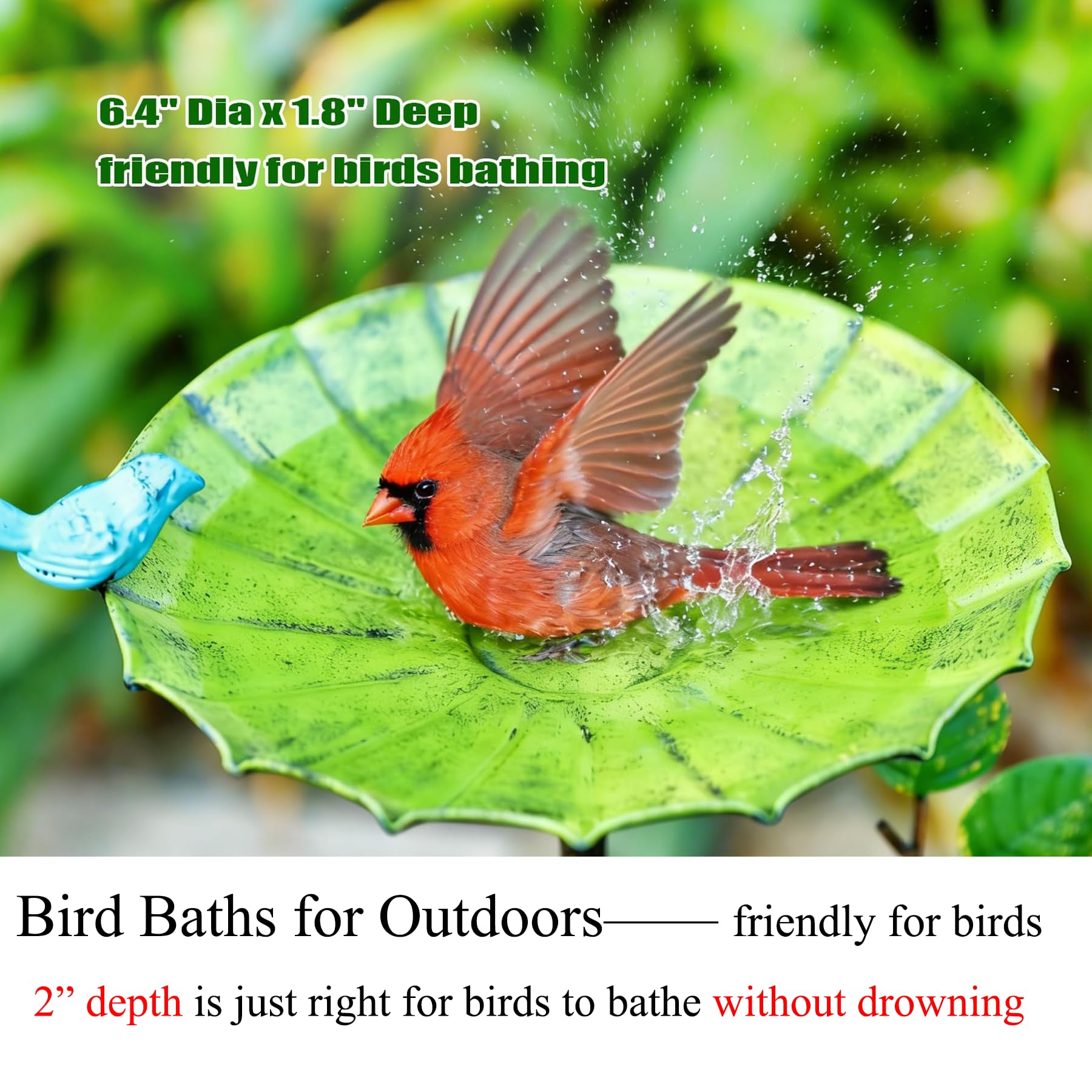 Vogeltränken für den Außenbereich, Gusseisen-Vogeltränken-Podest, Metall, Kupfer, Vogelwasserbad, antiker Garten, Hof, stehender Vogelfutterspender, dekorative robuste Vogeltränke