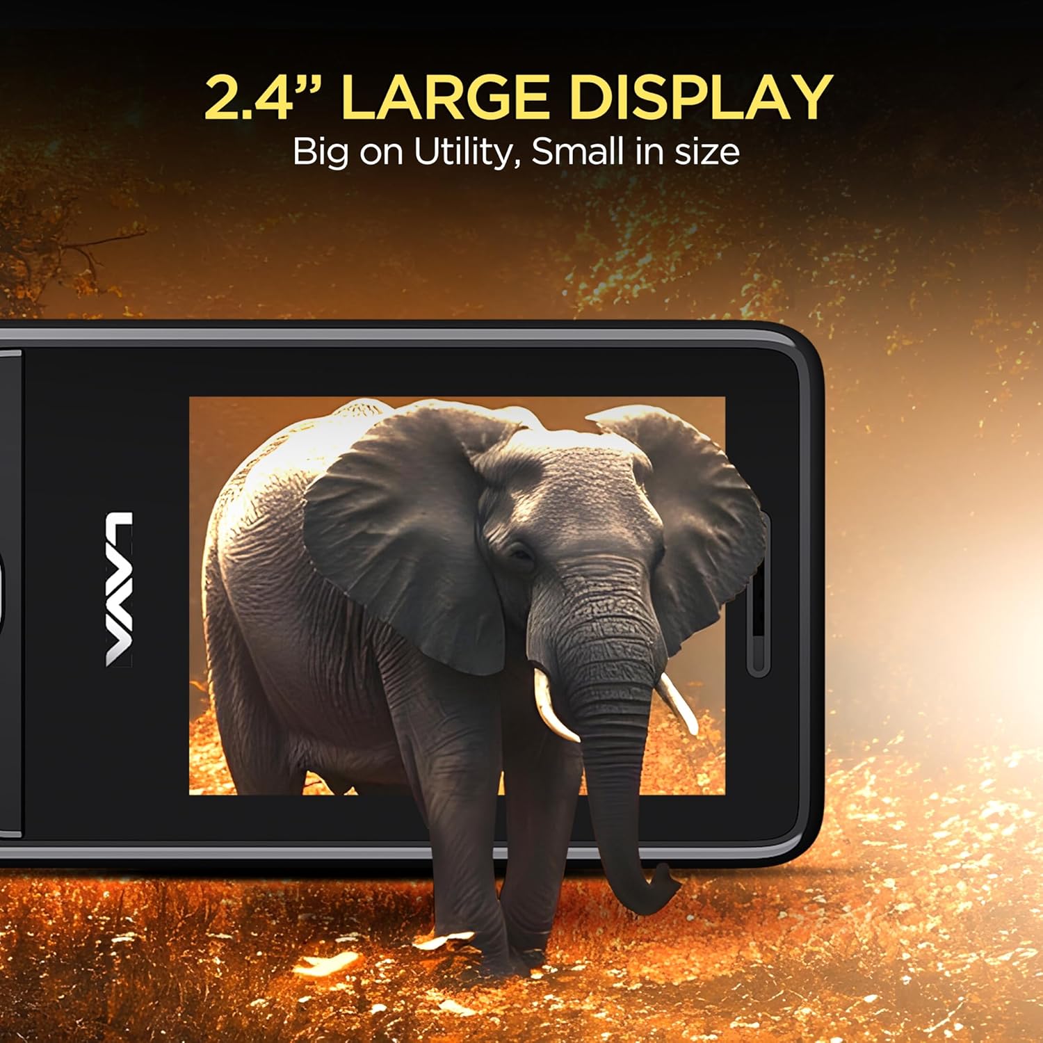 Lava A2 Smart (2025) Dual SIM Keypad Mobile Phone - 2.4'' Big Display | Built-in UPI Payments | 1200mAh Battery | Bluetooth Feature | Camera | Auto Call Recording | and 9 Regional Languages - Black 12 81vsi1i4vSL. SL1500