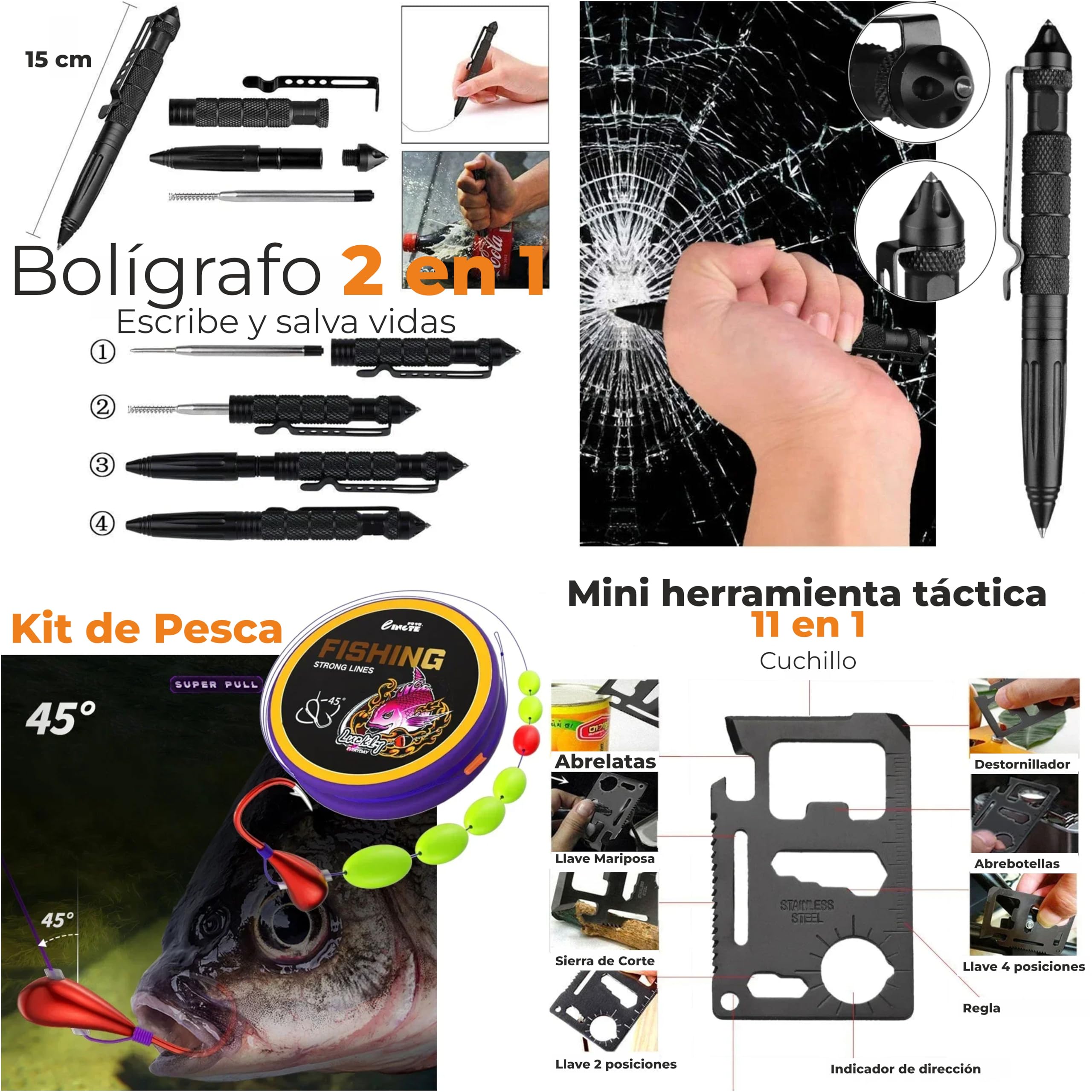 Kit Supervivencia UE 2025 con Mochila Botiquín y Linterna, Manta Térmica Supervivencia, Cuchillo Supervivencia Militar Profesional más Hacha, Tiritas, Vendas, Silbato y Brújula (Titán - Premium)