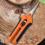 Micro-Tip Spring Assisted Scissors,Sturdy Fruit Tree Grass Bonsai Gardening Pruning Shear, Gardening Scissors Hand Prune