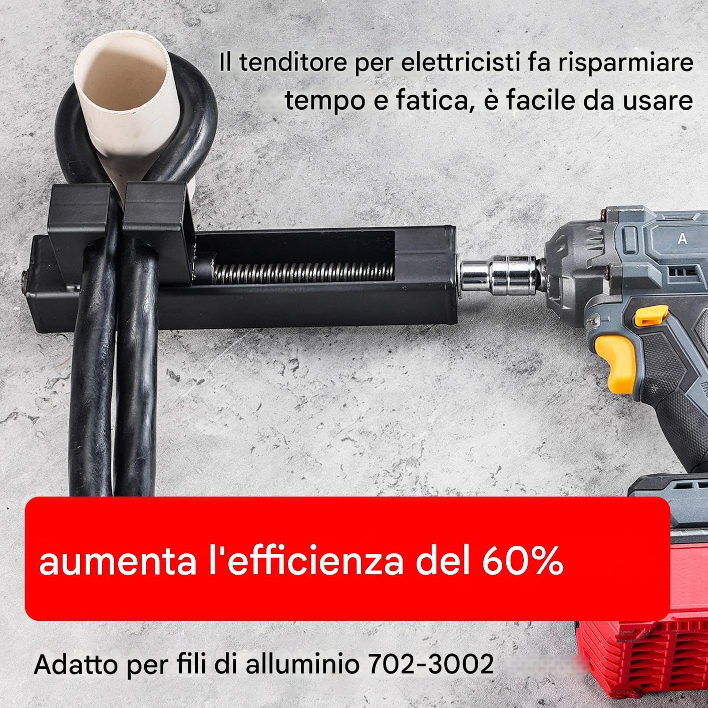 Tenditore Cavi per Elettricisti Attrezzo per Serraggio Cavi Elettrici | Tenditore a Risparmio di Fatica per Fissaggio Connettori Robusti Per Manutentori Installatori Gestori Impianti