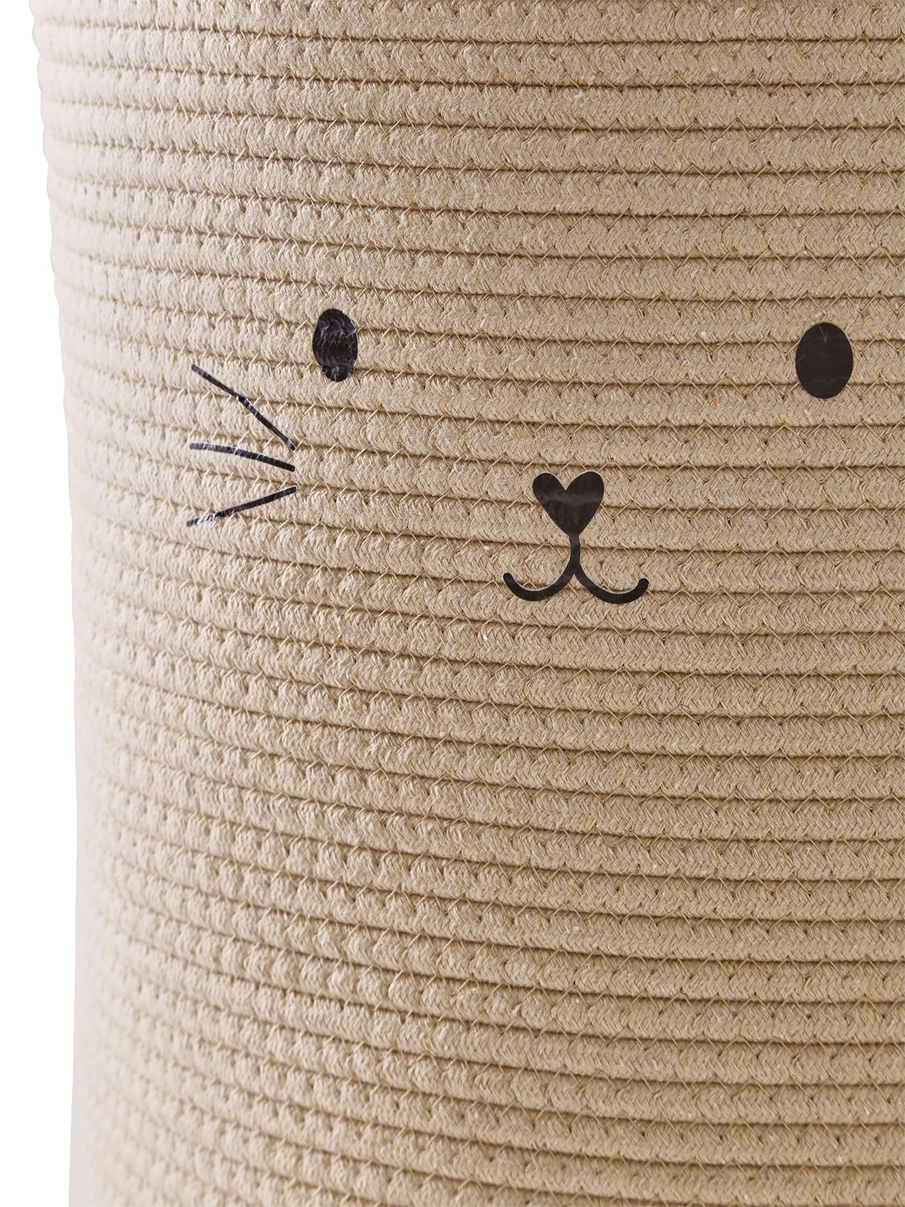 VERTBAUDET Panier rangement en corde de coton Chat beige TU