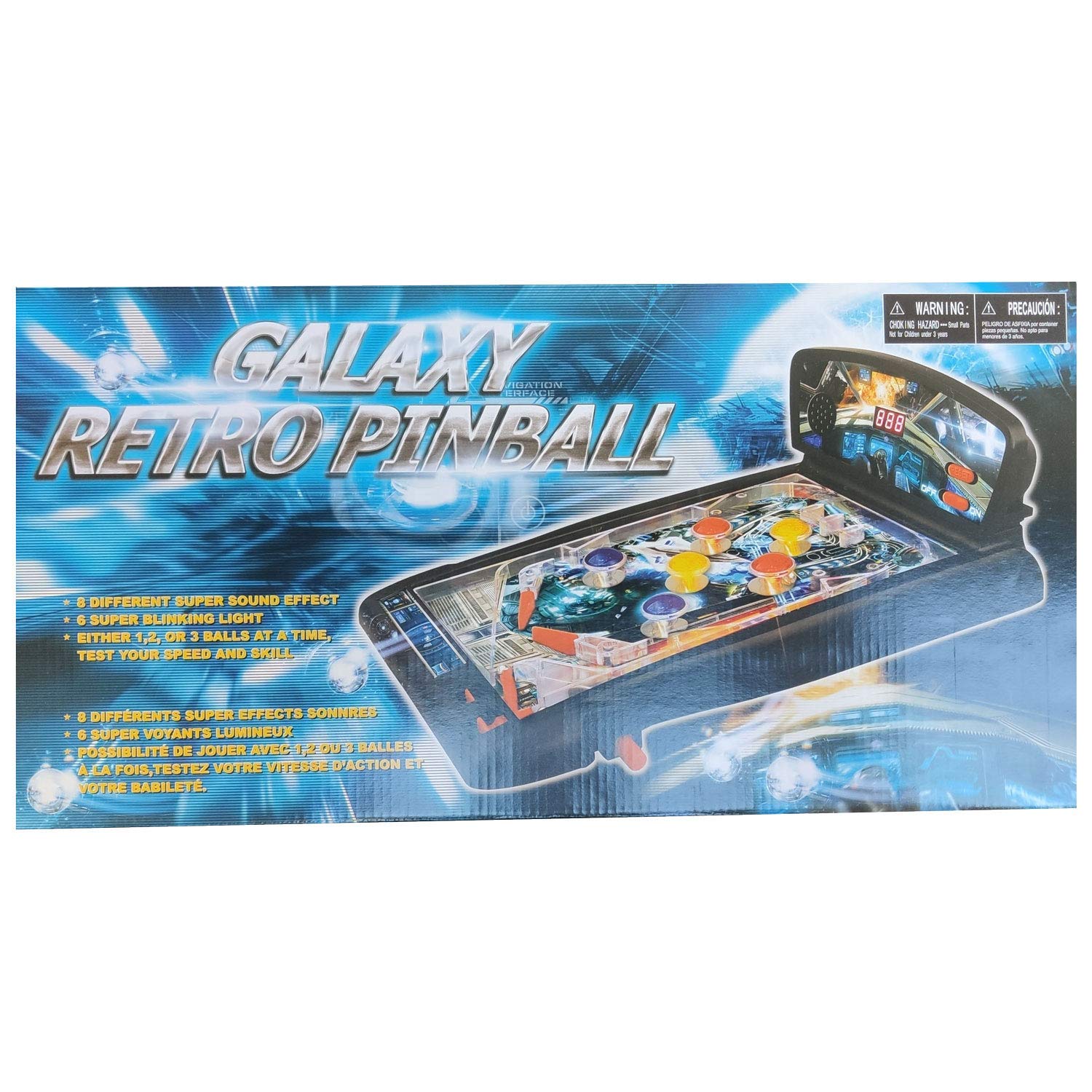 Retro Pinball Galaxy. Gioco flipper nello spazio, dimensioni di un computer desktop, per bambini dai 3 anni e gli appassionati adulti