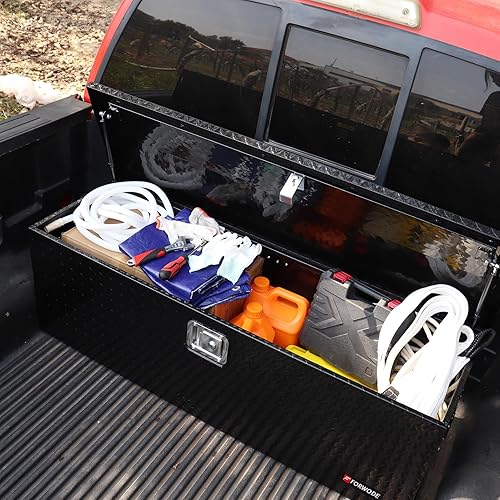 Miniatura 6 de FORWODE Caja de herramientas de aluminio para caja de camión de 48 pulgadas para camioneta, caja de herramientas para camioneta, caja de