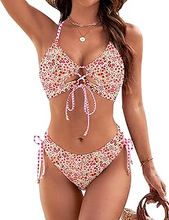 Womens Bikini Sets Two Piece Swimsuit 2025 Curvy Cutout String Bathing Suit