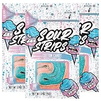 Vista 10 de Sour Strips Sour Candy Belts, Appleberry, bolsas de dulces resellables, 3.4 onzas (paquete de 3)