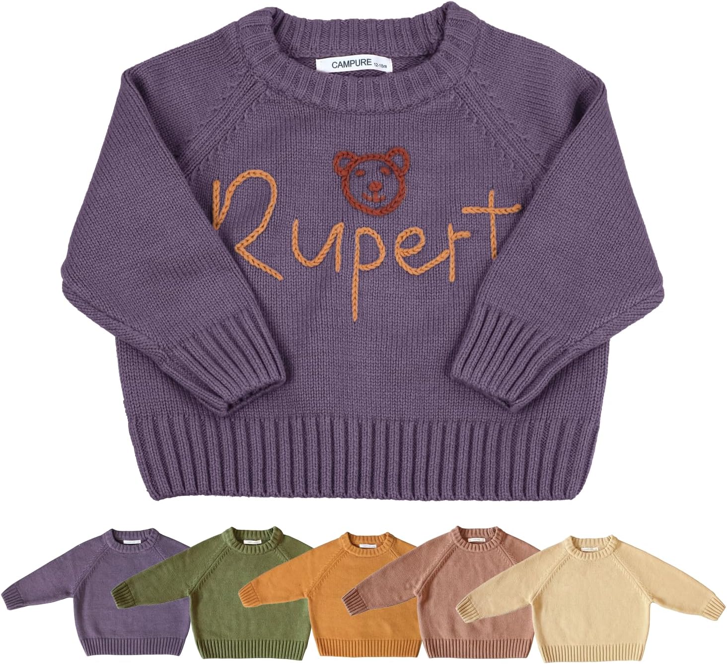 Handcrafted Custom Baby Sweater - Personalized Embroidered Birthday Jumper - Unique Gift for Newborns and Toddlers