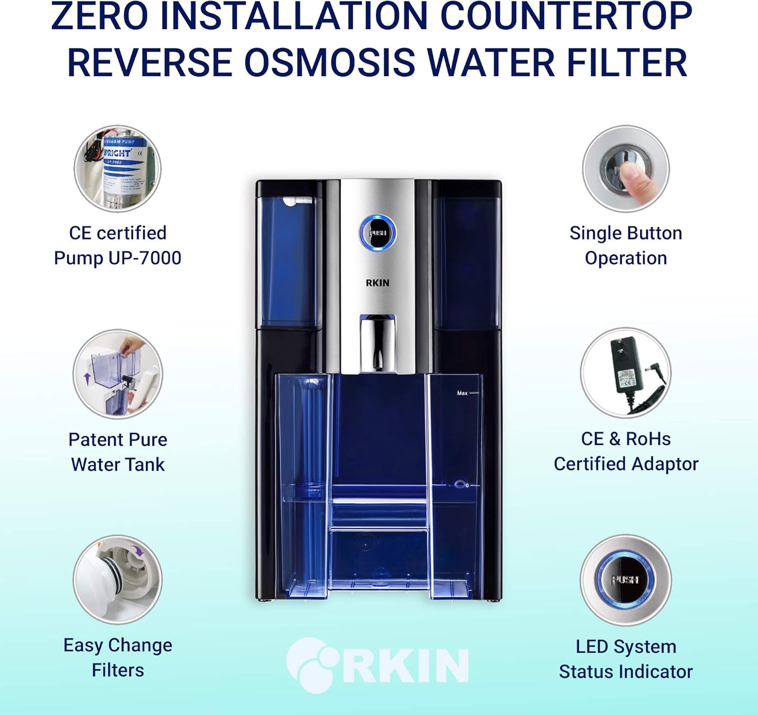 Black Friday - 40% OFF OnliPure Countertop Reverse Osmosis Water Filter by RKIN with Patented High Capacity 4 Stage Technology: Purified Zero TDS Water with Superior Taste. No Installation or Assembly Required. Space Black Black Friday - 50% OFF OnliPure Countertop Reverse Osmosis Water Filter by RKIN with Patented High Capacity 4 Stage Technology: Purified Zero TDS Water with Superior Taste. No Installation or Assembly Required. Space Black