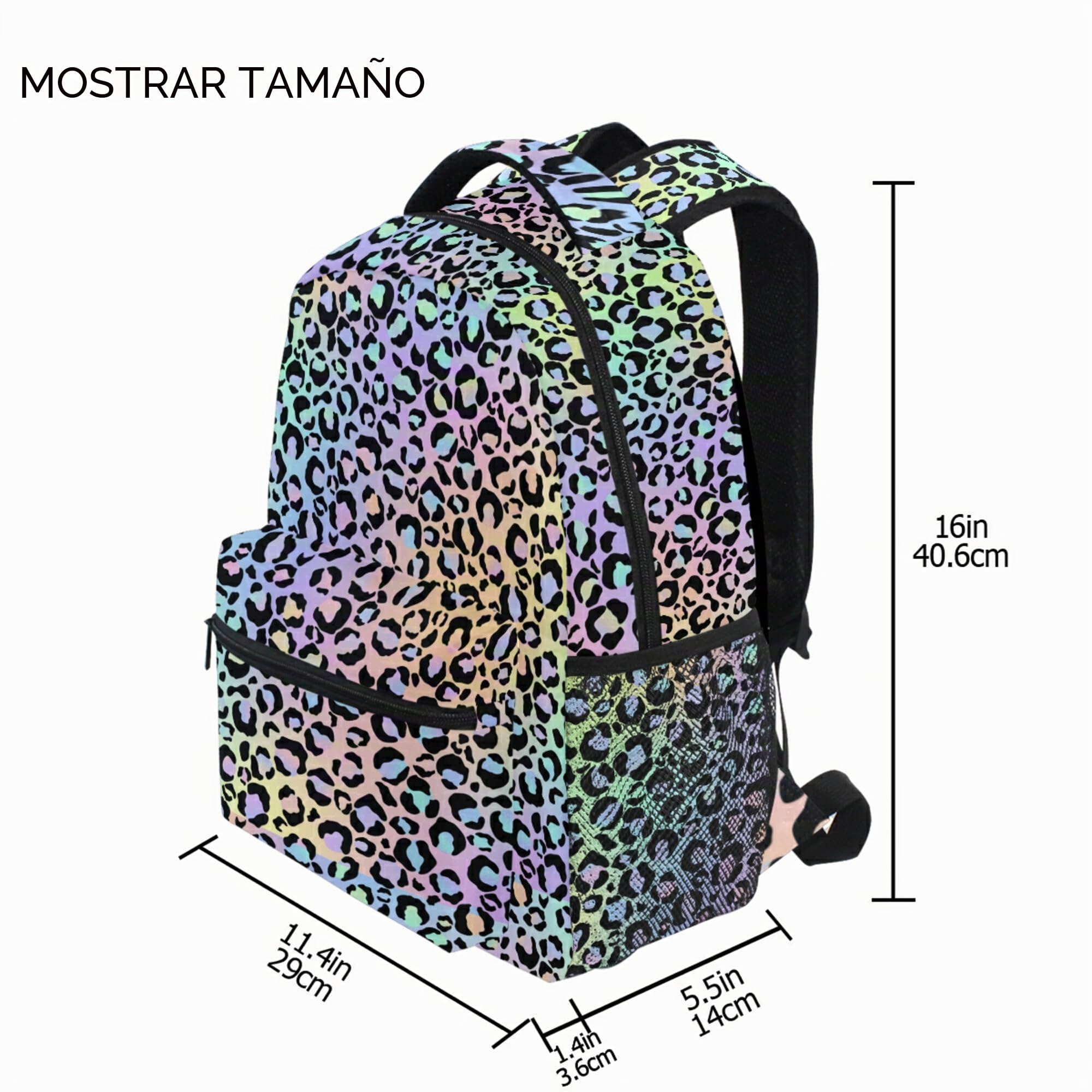 Mochila para niños, mochila escolar de gran capacidad para estudiantes, mochila para niños, niñas, adultos y adolescentes, Leopard 094, Talla única, Mochila para niños