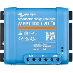 Regulador De Voltaje 30 Kva Victron Energy SmartSolar MPPT Charge Controller 100/20-48 12 V 24 V 48 V 20 A Solar Charge Controller Bluetooth integrado SCC110020160R