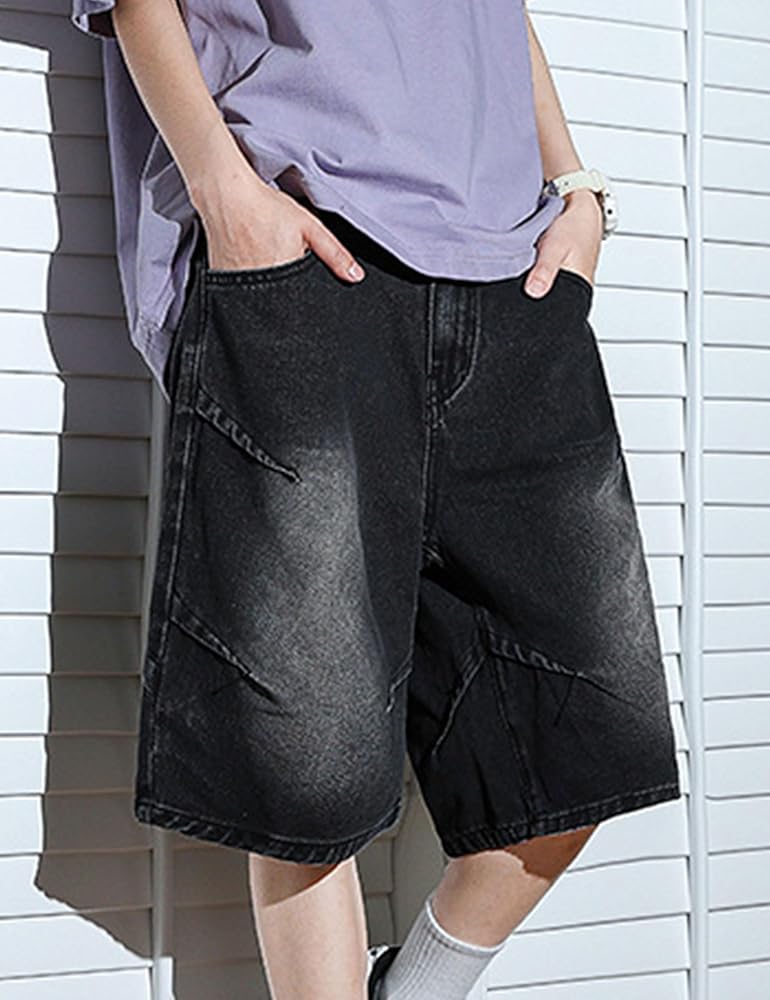 Jean 3/4 Pour Homme - Baggy Hip Hop - Avec Jambes Larges