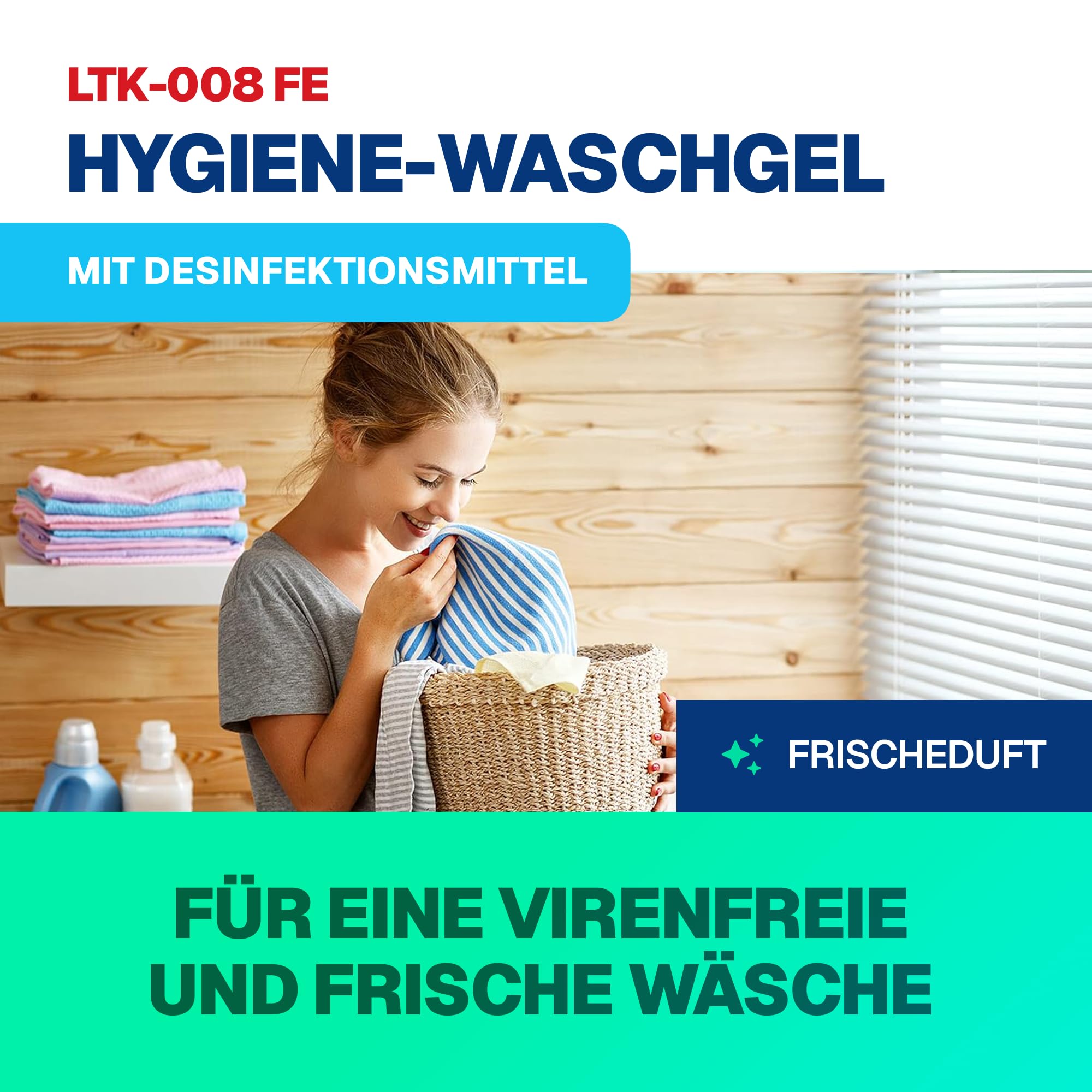 BioFormel LTK008 FE | Hygiene Waschmittel | Desinfektionswaschmittel | Wirkt desinfizierend für Ihre Kleidung | Konzentrat | Made in Germany (5L)