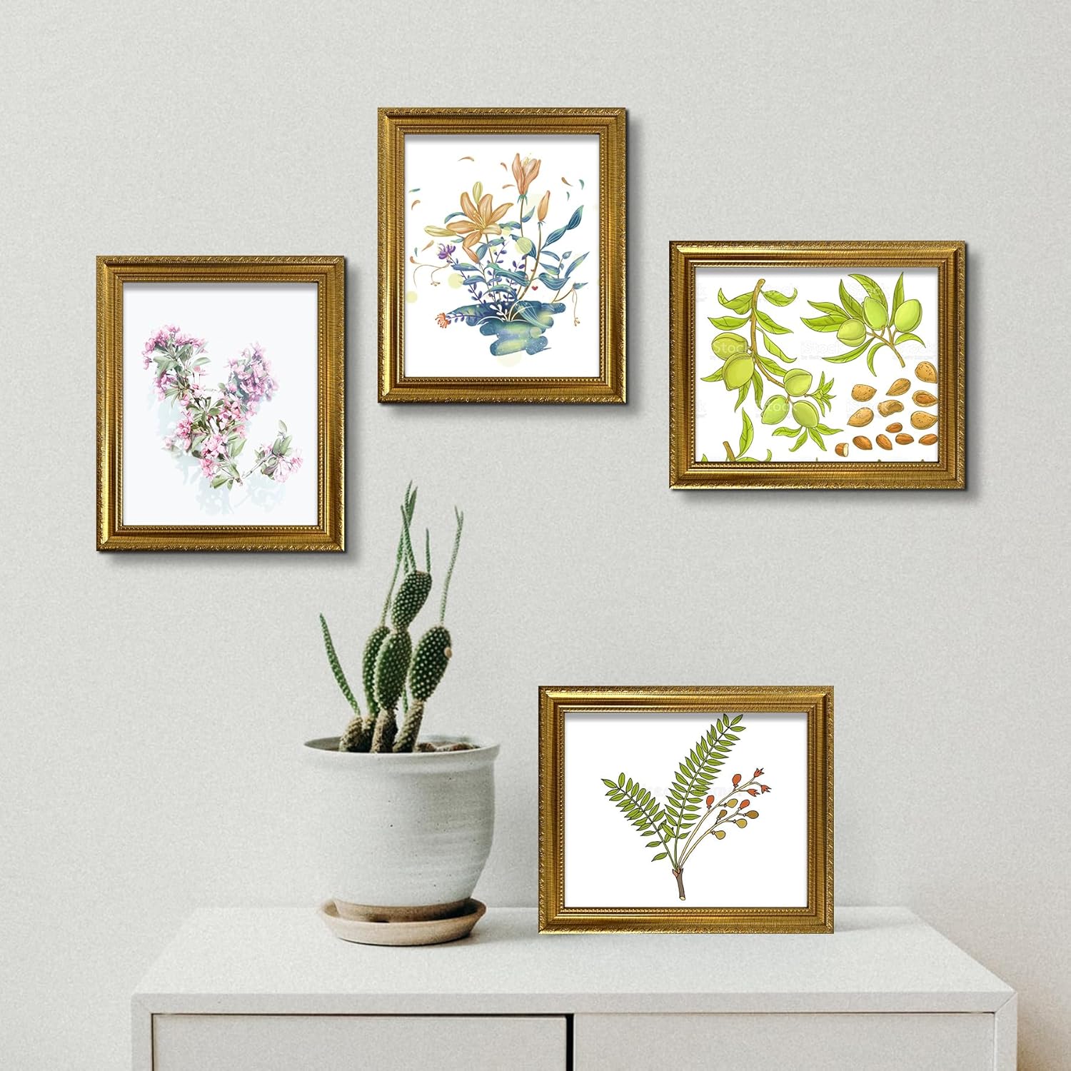 BESCRCL 8x10 Picture Frame Gold with Real Glass, Ornate Vintage 8 x 10 Photo Frames for Wall and Tabletop Display, Set of 4 - Image 4