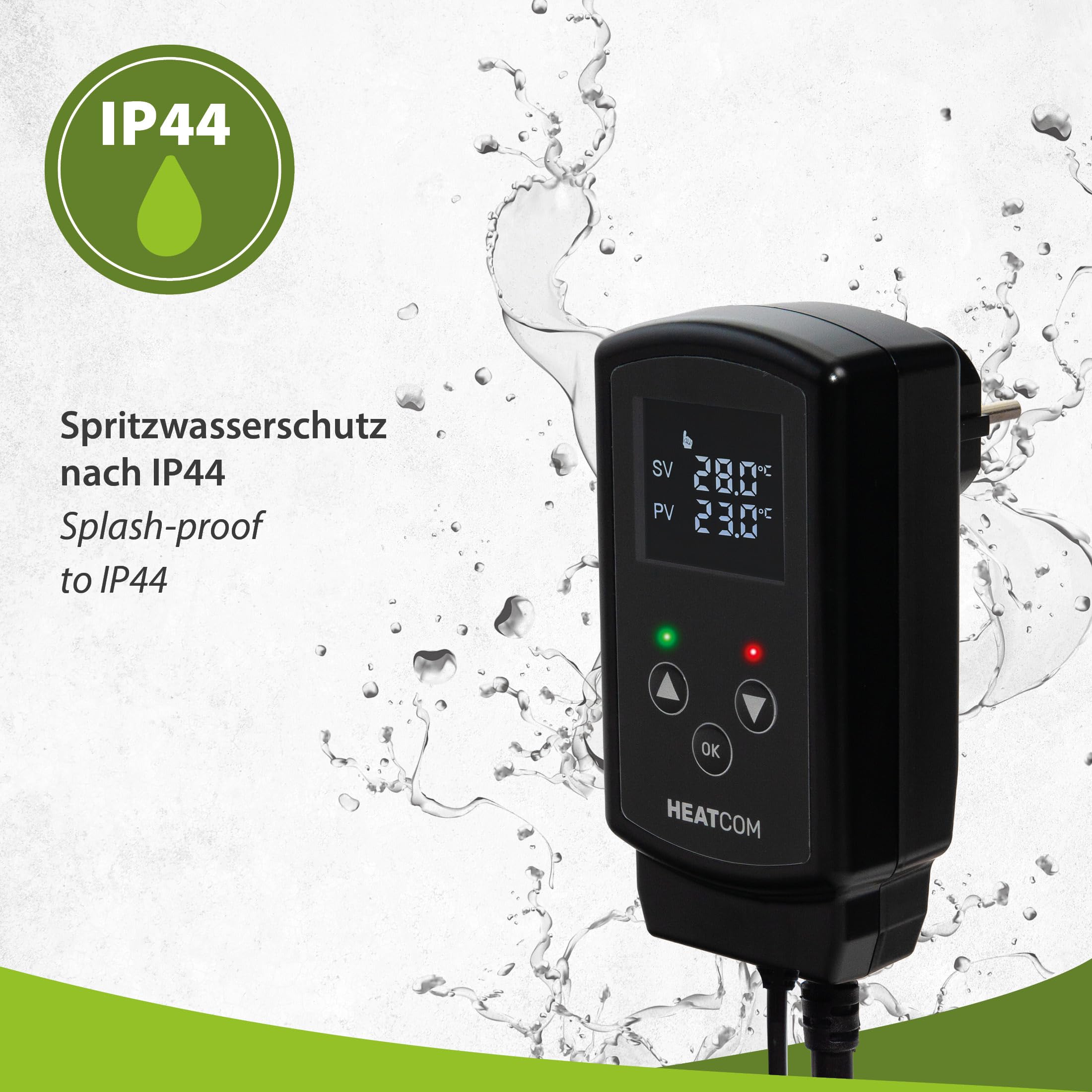 HC200 UNI termostat do gniazdka zewnętrznego, czujnik 2 m, IP44, 3000 W