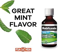 Vista 4 de Robitussin Medicamento DM para la tos y la congestión del pecho sin azúcar, sabor a menta, 4 onzas líquidas